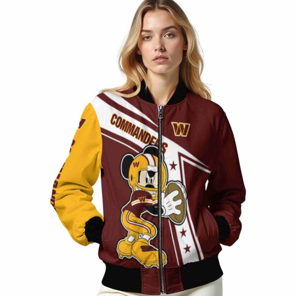 personalized washington commanders mickey football burgundy white jacket latest model