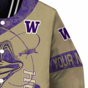personalized washington huskies fishing rod gold jacket premium grade