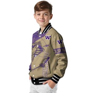 personalized washington huskies fishing rod gold jacket trendy