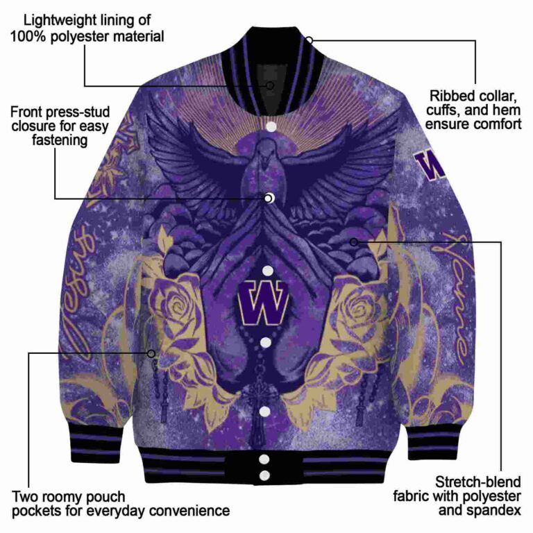 personalized washington huskies praying hands purple jacket new arrival