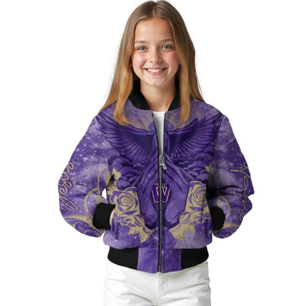 personalized washington huskies praying hands purple jacket top rated