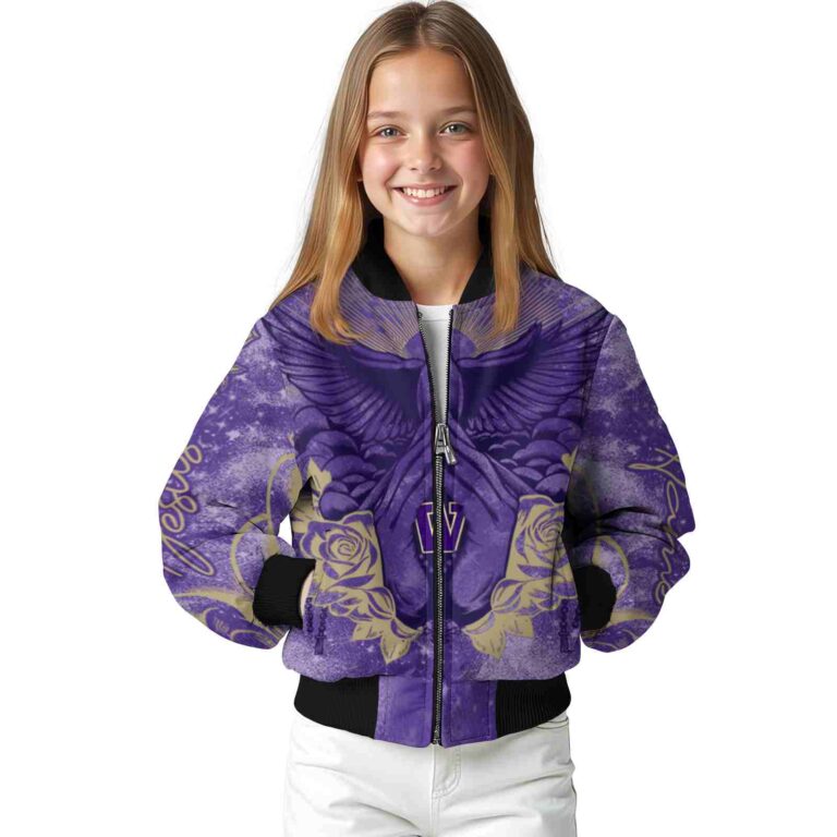 personalized washington huskies praying hands purple jacket top rated