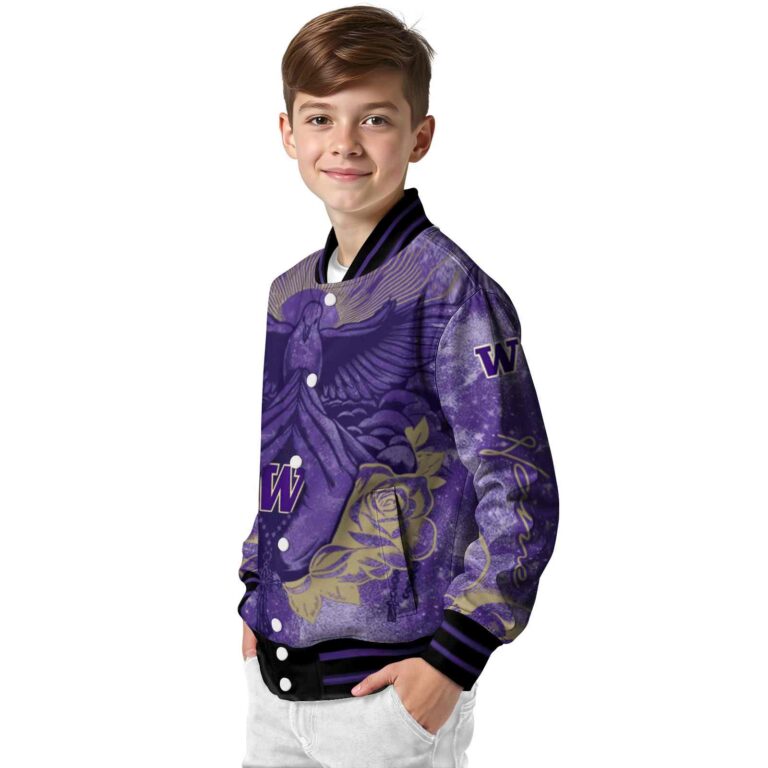 personalized washington huskies praying hands purple jacket trendy