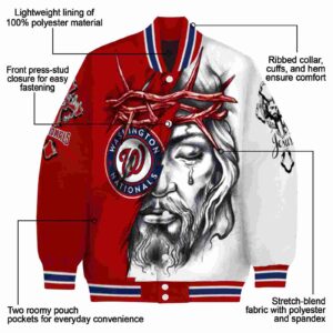 personalized washington nationals jesus tears red white jacket new arrival