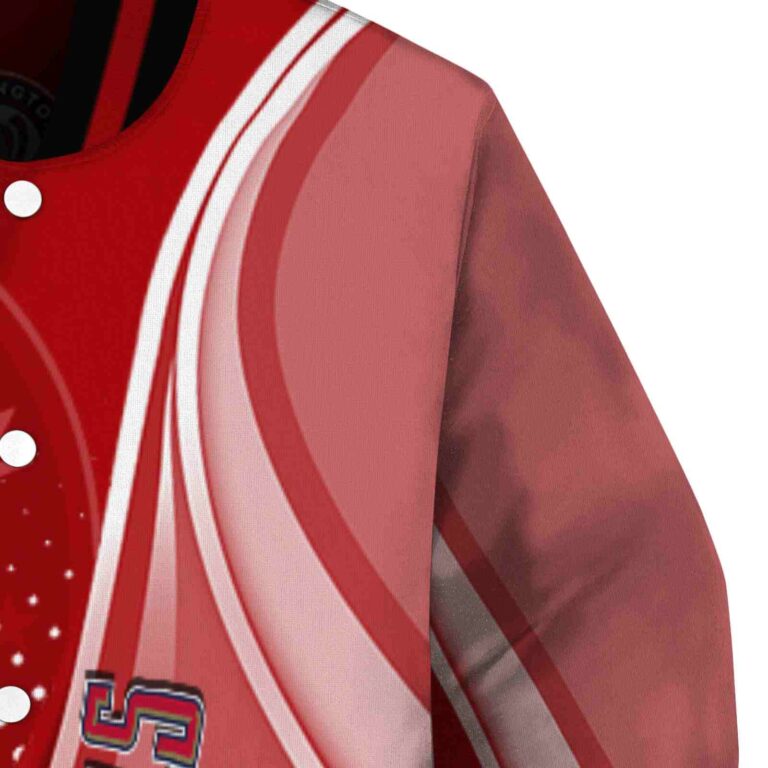 personalized washington nationals wave patterns red jacket premium grade