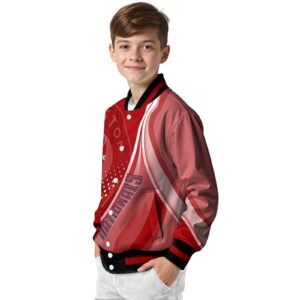 personalized washington nationals wave patterns red jacket trendy