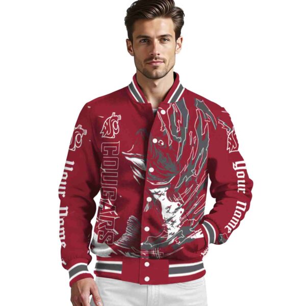 personalized washington state cougars fishing passion crimson white jacket high quality