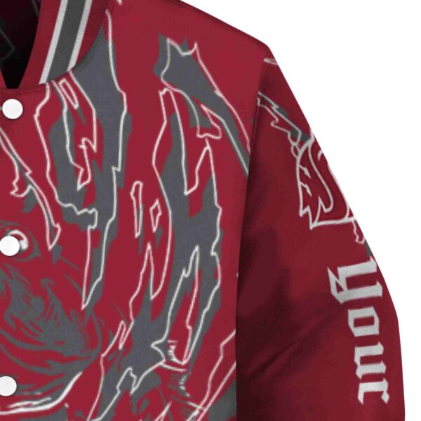 personalized washington state cougars fishing passion crimson white jacket premium grade