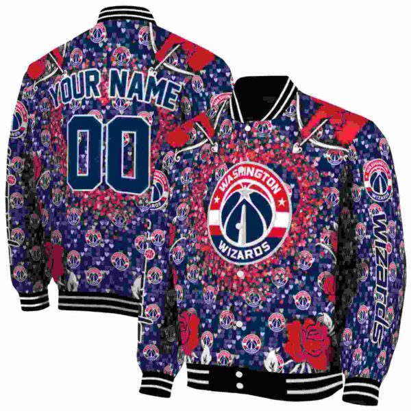 personalized washington wizards heart explosion blue jacket fashion forward