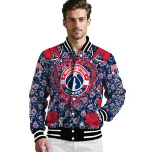 personalized washington wizards heart explosion blue jacket high quality