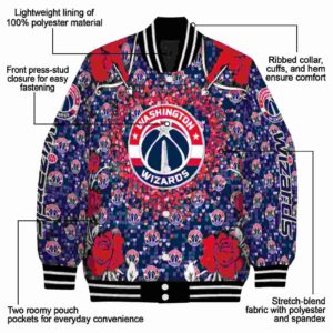 personalized washington wizards heart explosion blue jacket new arrival