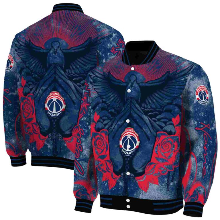 personalized washington wizards praying hands blue jacket fashion forward