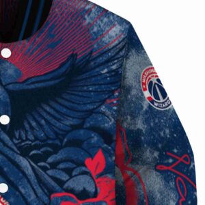personalized washington wizards praying hands blue jacket premium grade