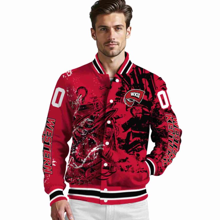 personalized western kentucky hilltoppers fishing art red jacket high quality