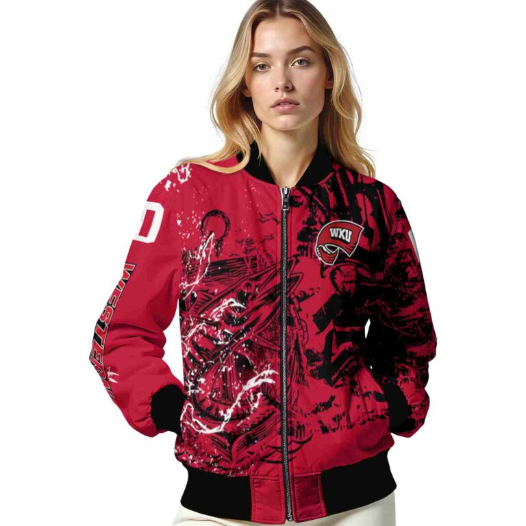 personalized western kentucky hilltoppers fishing art red jacket latest model