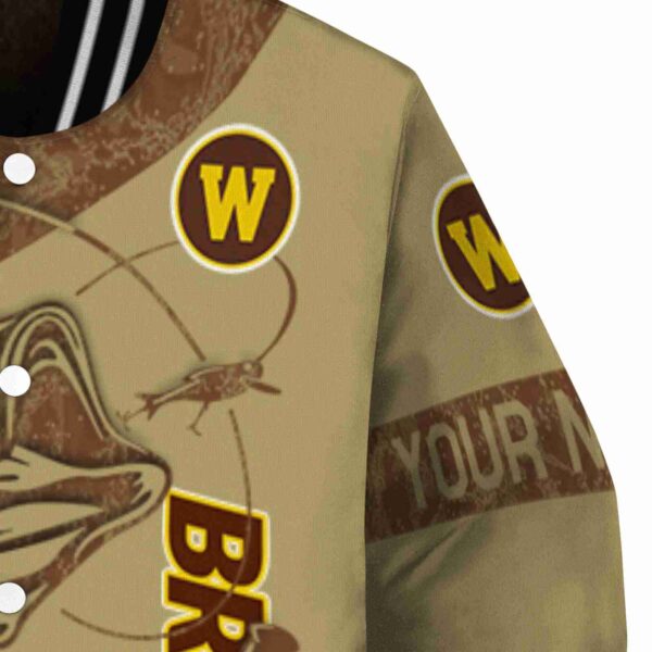 personalized western michigan broncos fishing rod gold jacket premium grade