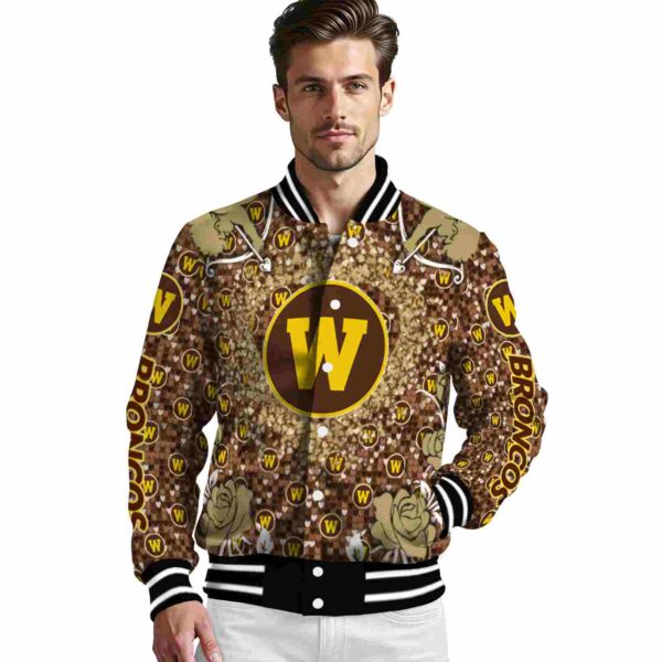 personalized western michigan broncos heart explosion brown jacket high quality
