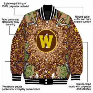 personalized western michigan broncos heart explosion brown jacket new arrival