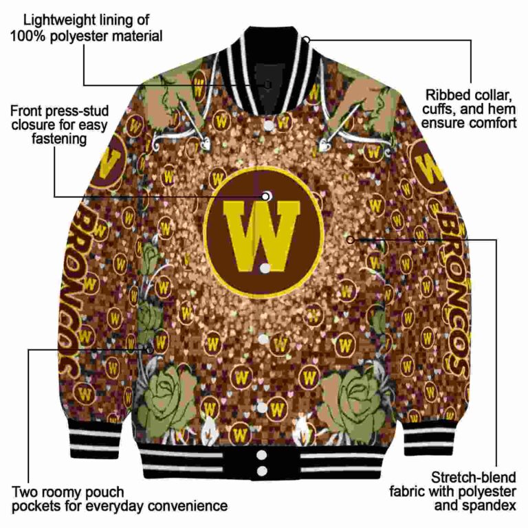 personalized western michigan broncos heart explosion brown jacket new arrival