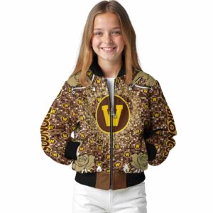 personalized western michigan broncos heart explosion brown jacket top rated