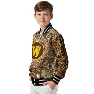 personalized western michigan broncos heart explosion brown jacket trendy