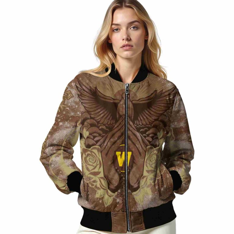 personalized western michigan broncos praying hands brown jacket latest model