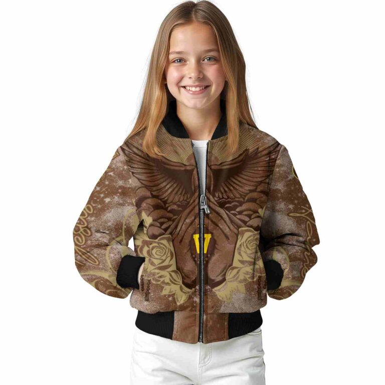 personalized western michigan broncos praying hands brown jacket top rated