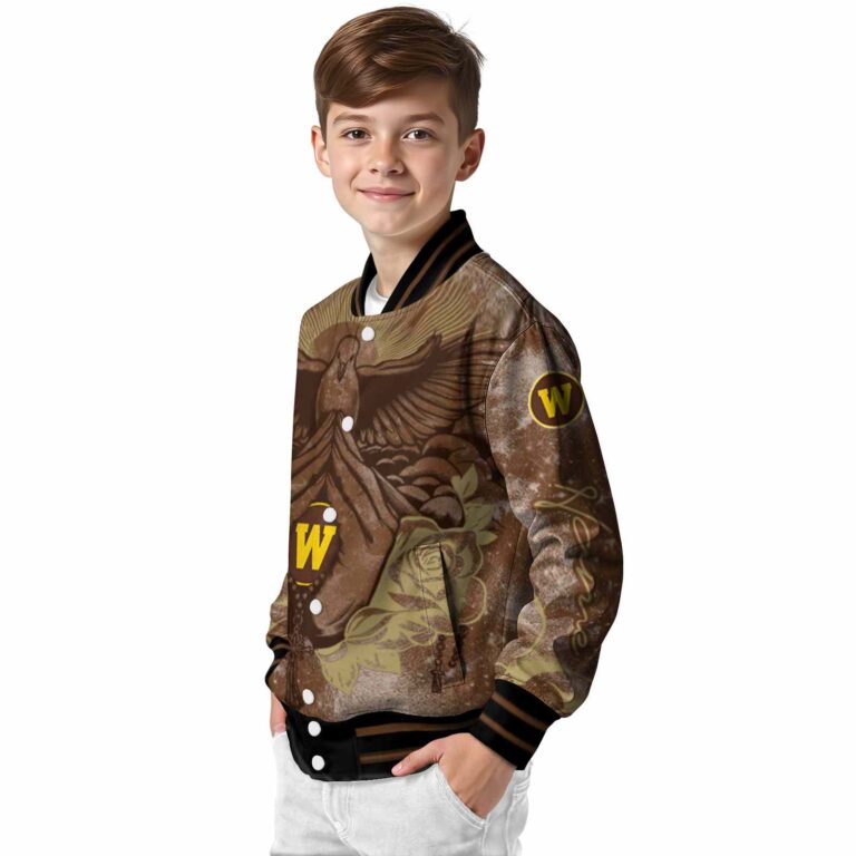 personalized western michigan broncos praying hands brown jacket trendy