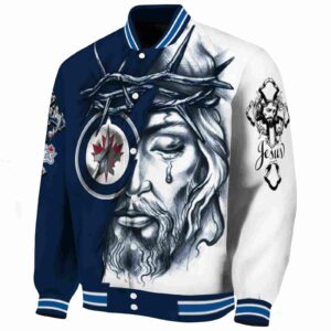 personalized winnipeg jets jesus tears blue white jacket best selling