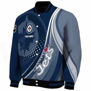 personalized winnipeg jets wave patterns blue jacket best selling
