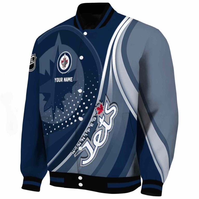 personalized winnipeg jets wave patterns blue jacket best selling