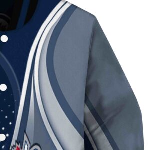 personalized winnipeg jets wave patterns blue jacket premium grade