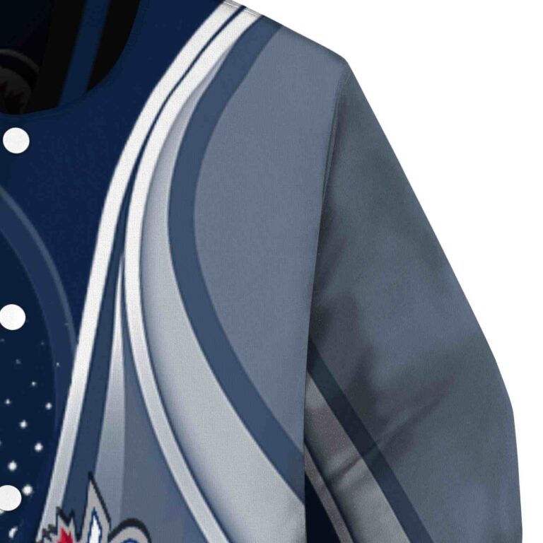 personalized winnipeg jets wave patterns blue jacket premium grade