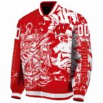 personalized wisconsin badgers fishing art red jacket best selling