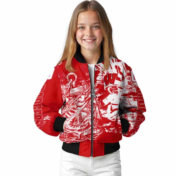 personalized wisconsin badgers fishing art red jacket top rated