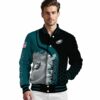 philadelphia eagles hexagonal pattern green black jacket high quality