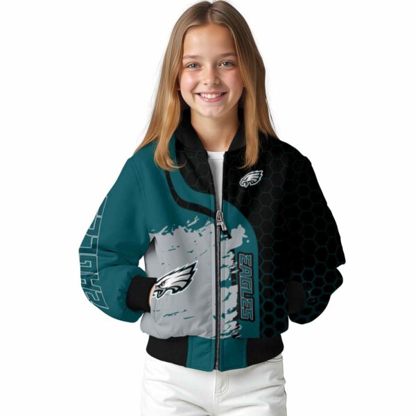 philadelphia eagles hexagonal pattern green black jacket top rated