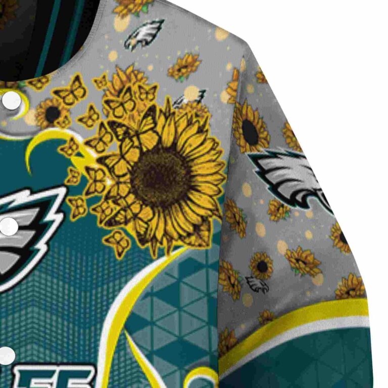 philadelphia eagles sunflower bloom green yellow jacket premium grade
