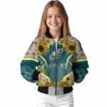 philadelphia eagles sunflower bloom green yellow jacket best selling