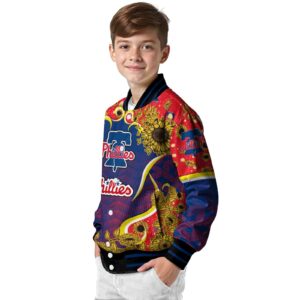 philadelphia phillies sunflower bloom blue yellow jacket trendy