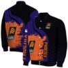 phoenix suns hexagonal pattern purple black jacket fashion forward