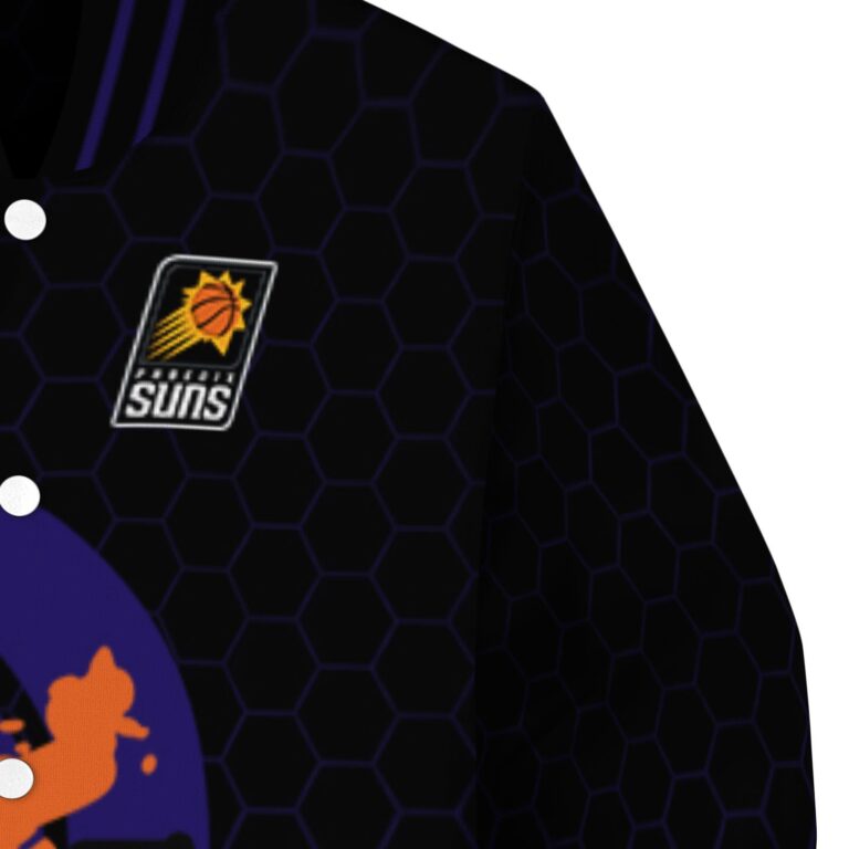 phoenix suns hexagonal pattern purple black jacket premium grade
