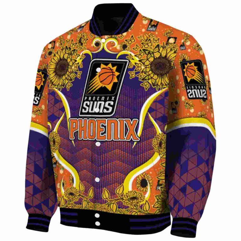 phoenix suns sunflower bloom purple yellow jacket best selling