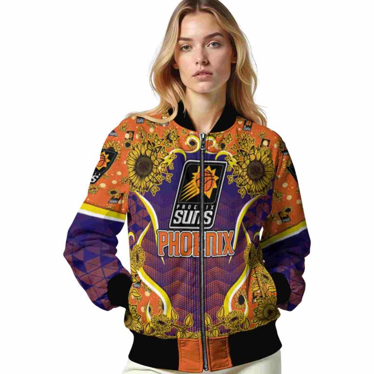 phoenix suns sunflower bloom purple yellow jacket latest model