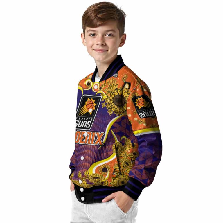 phoenix suns sunflower bloom purple yellow jacket trendy