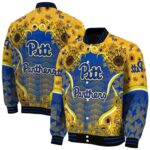 pittsburgh panthers sunflower bloom royal blue yellow jacket best selling