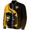 pittsburgh penguins hexagonal pattern yellow black jacket best selling