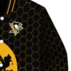 pittsburgh penguins hexagonal pattern yellow black jacket premium grade