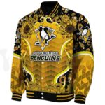 pittsburgh penguins sunflower bloom yellow jacket best selling