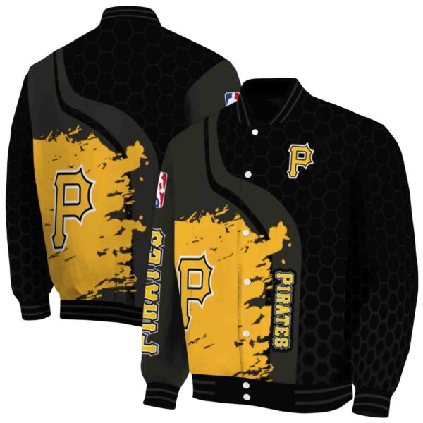 pittsburgh pirates hexagonal pattern black jacket fashion forward